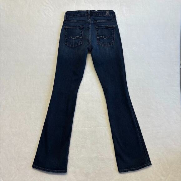 7 For All Mankind Kimmie Low Rise Bootcut Jeans Womens Size 26 Blue Denim - Picture 2 of 12
